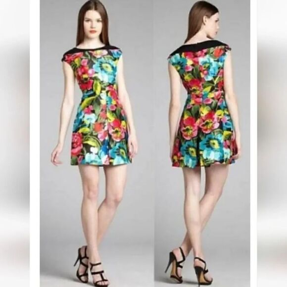 Cynthia Steffe Dresses & Skirts - Cynthia Steffe Greta MINI vibrant Floral A-Line Dress Size 8